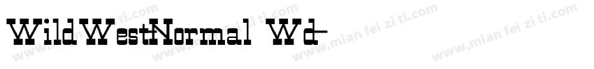 WildWest-Normal Wd字体转换